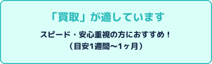 「買取」が適しています
